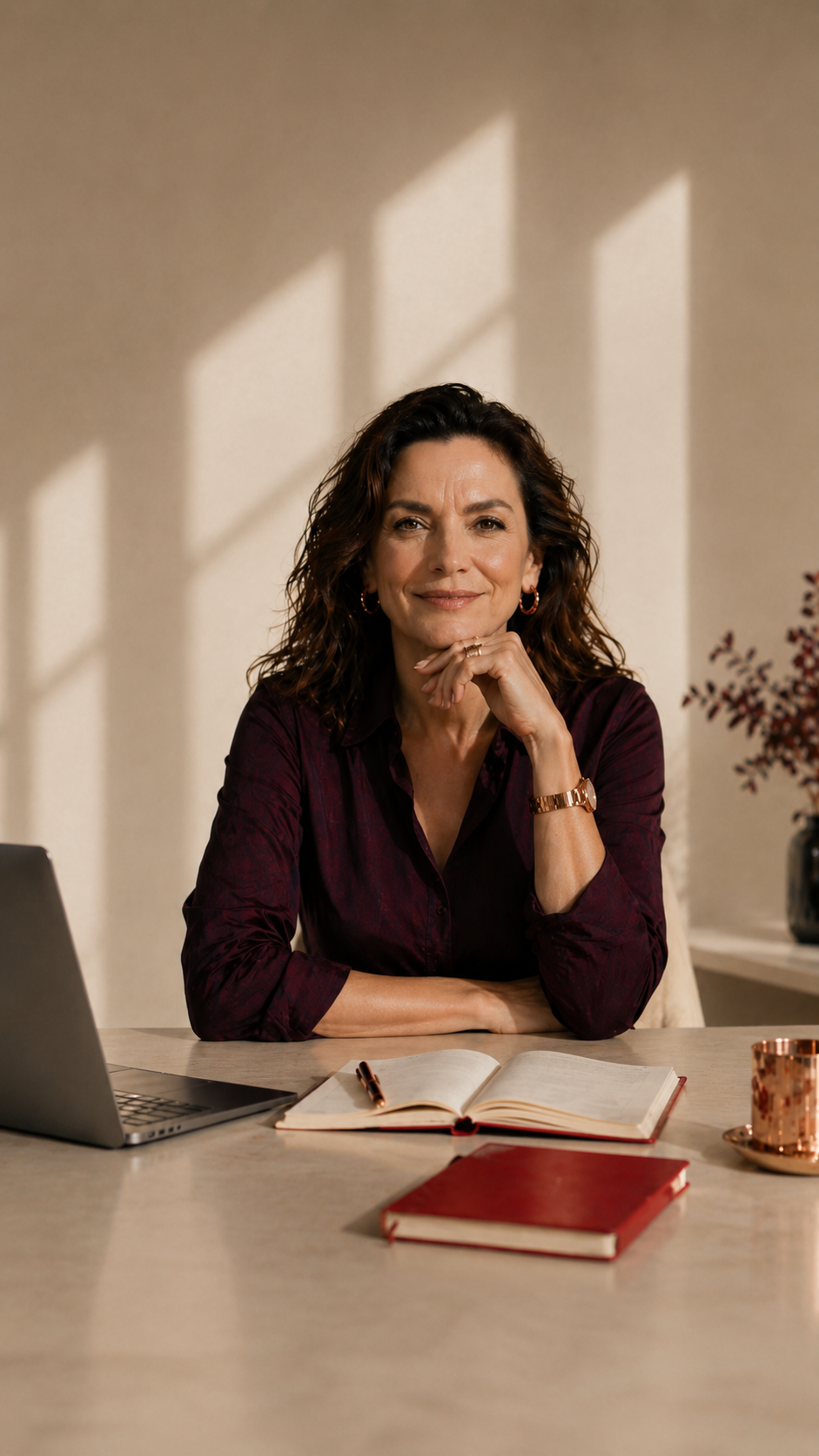 Woman confidently leading her business finances